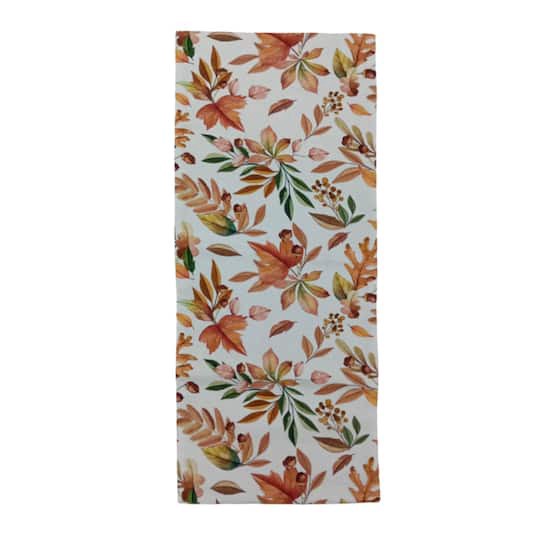 slide 1 of 4, 72" Fall Leaves Cotton Table Runner By Ashland, 14 in x 72 in