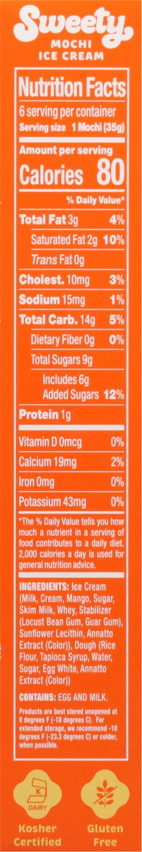 slide 9 of 13, Sweety Alphonso Mango Mochi 6 ea, 6 ct