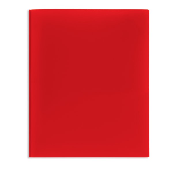 slide 1 of 2, Office Depot Brand 2-Pocket School-Grade Poly Folder With Prongs, Letter Size, Red, 1 ct