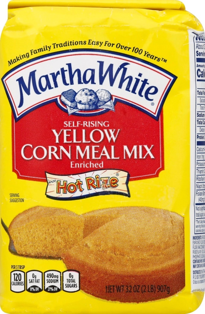 slide 1 of 1, Martha White Enriched Self-Rising Yellow Corn Meal with Hot Rize 32 oz, 32 oz