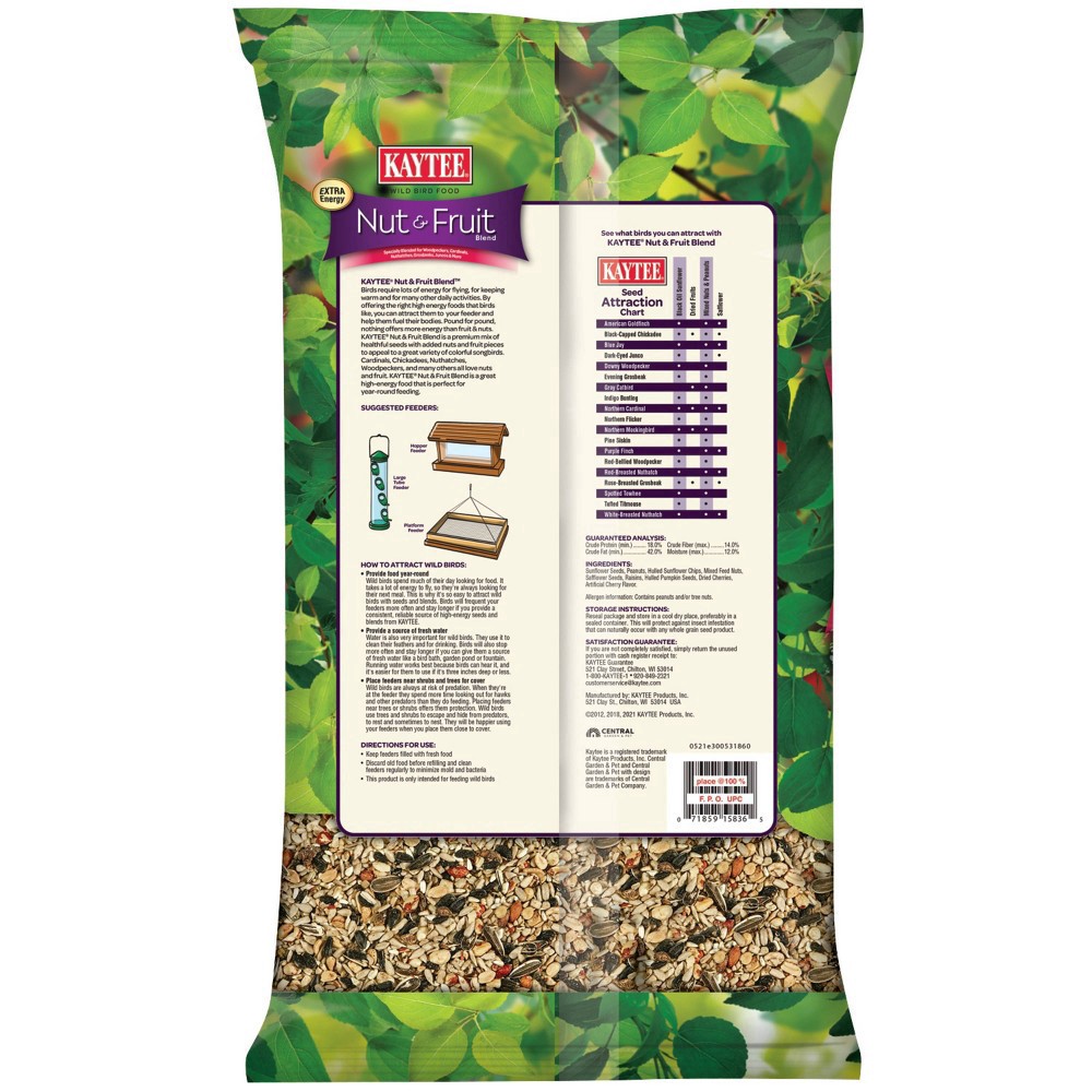 slide 5 of 7, Kaytee Wild Bird Food Nut & Fruit Blend, 10 lb