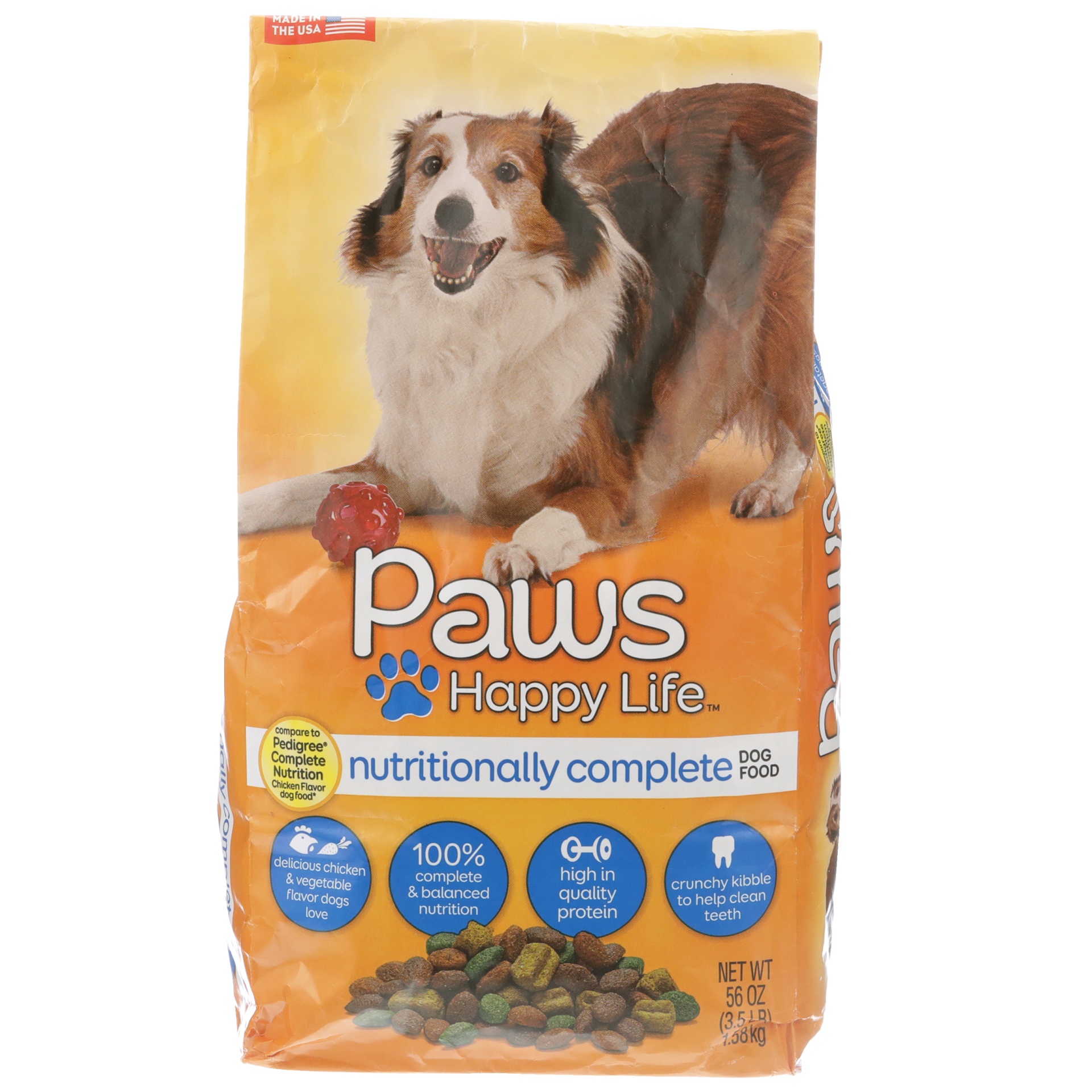 Paws Happy Life Nutritionally Complete Chicken Vegetable Flavor Dry Dog ...