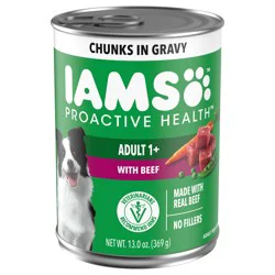 Proactive Health Adult 1+ Chunks in Gravy Beef Dog Food 13.0 oz