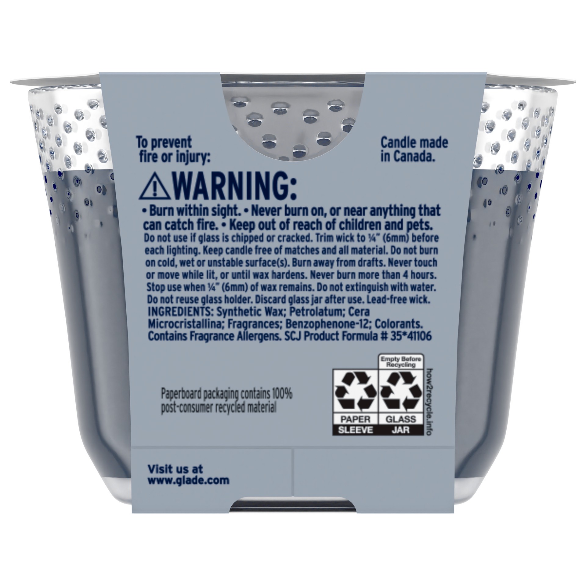 slide 4 of 5, Glade 3-Wick Candle, Smooth Bourbon & Oak, 6.8 Oz, 1 Count, 6.80 oz