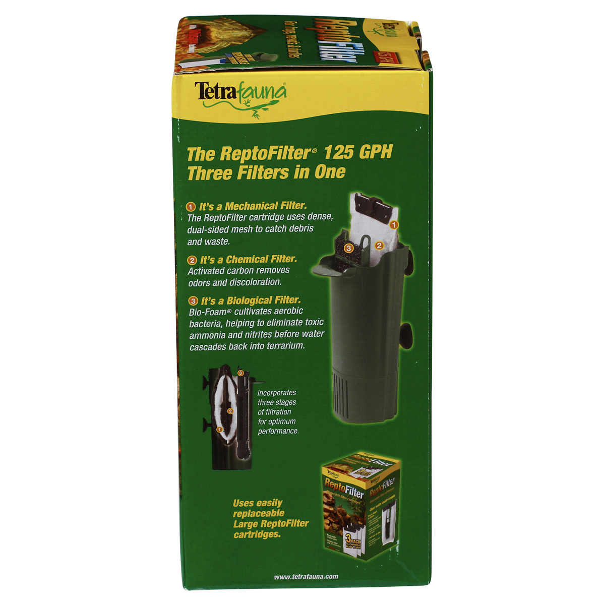 slide 3 of 8, Tetra Fauna ReptoFilter, 1 ct