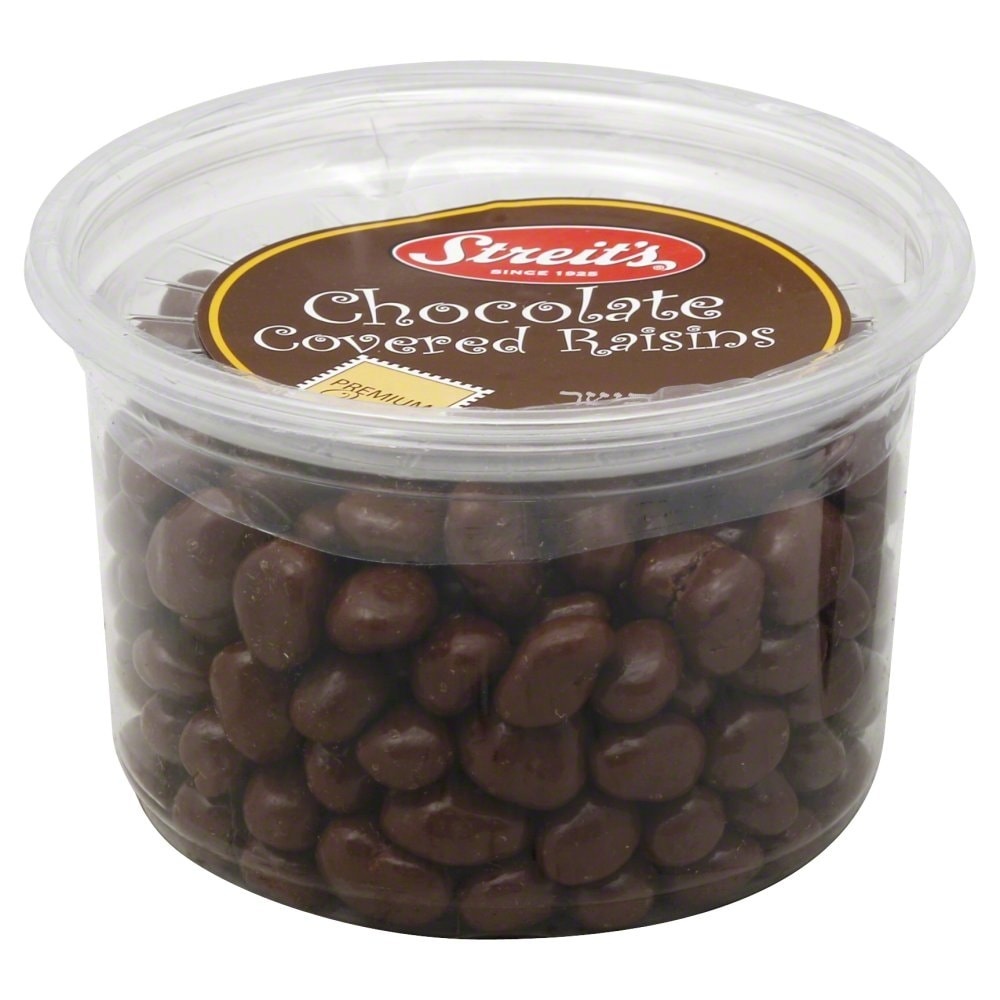 slide 1 of 1, Streit's Streits Chocolate Covered Raisins, 14 oz