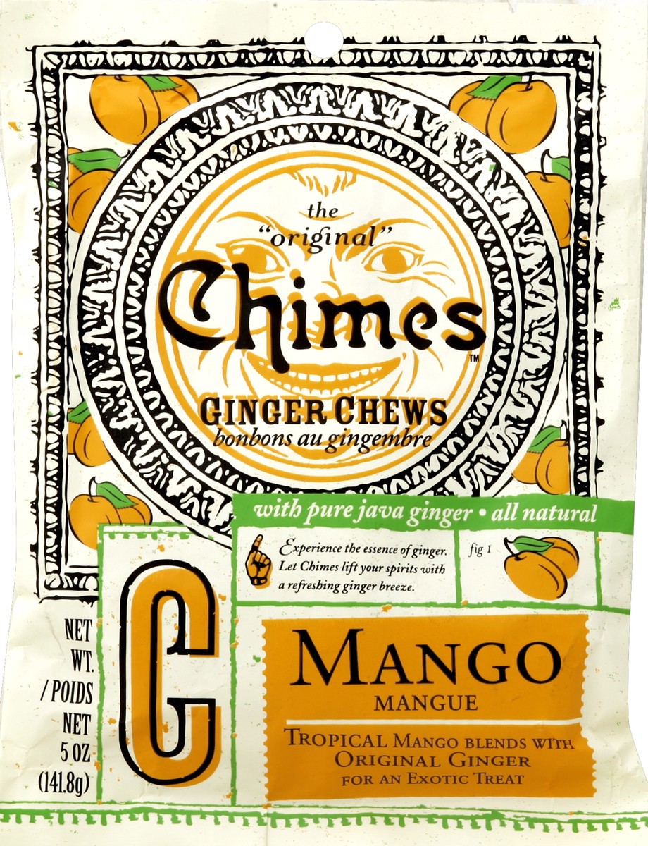 slide 3 of 3, Chimes Ginger Chews Mango, 1 ct