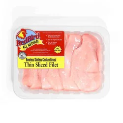 Red Bird Farms Boneless, Skinless Chicken Breast, Thin Sliced Filet