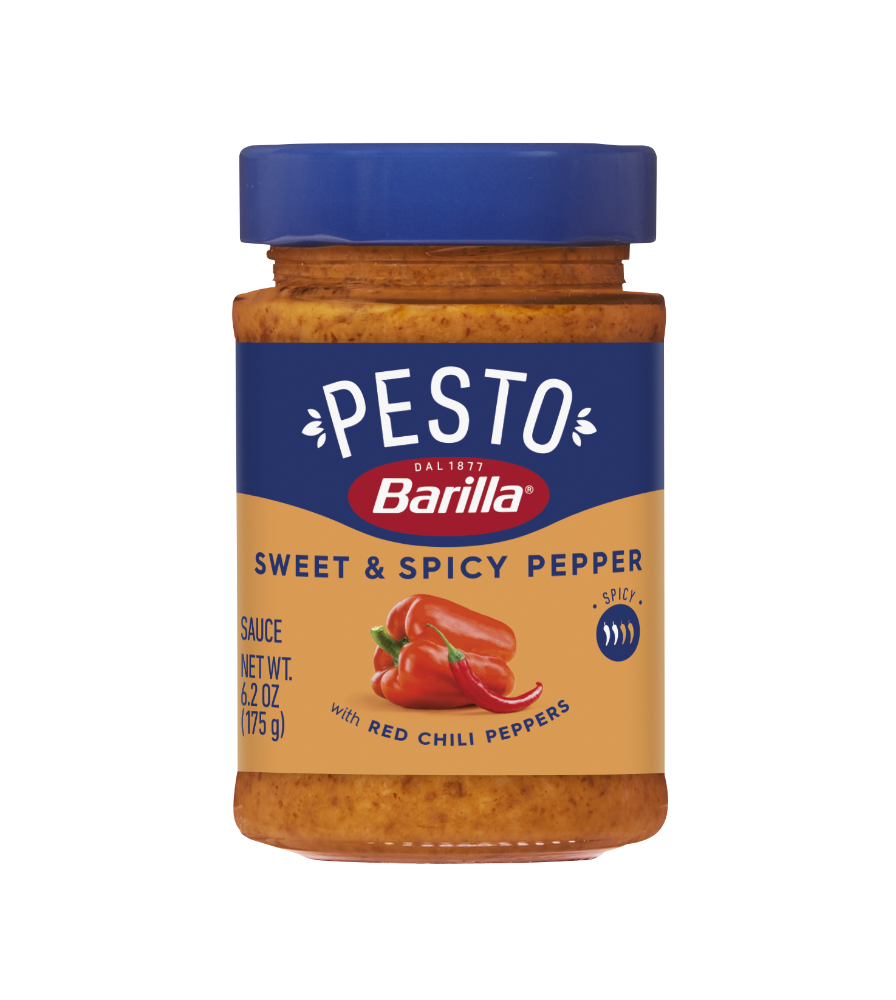 slide 1 of 6, Barilla Pesto Sweet & Spicy Pepper Sauce 6.2 oz, 6.2 oz