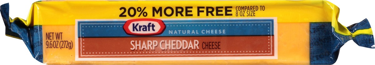 slide 7 of 13, Kraft Sharp Cheddar Cheese Block, 9.6 oz Wrapper, 9.6 oz