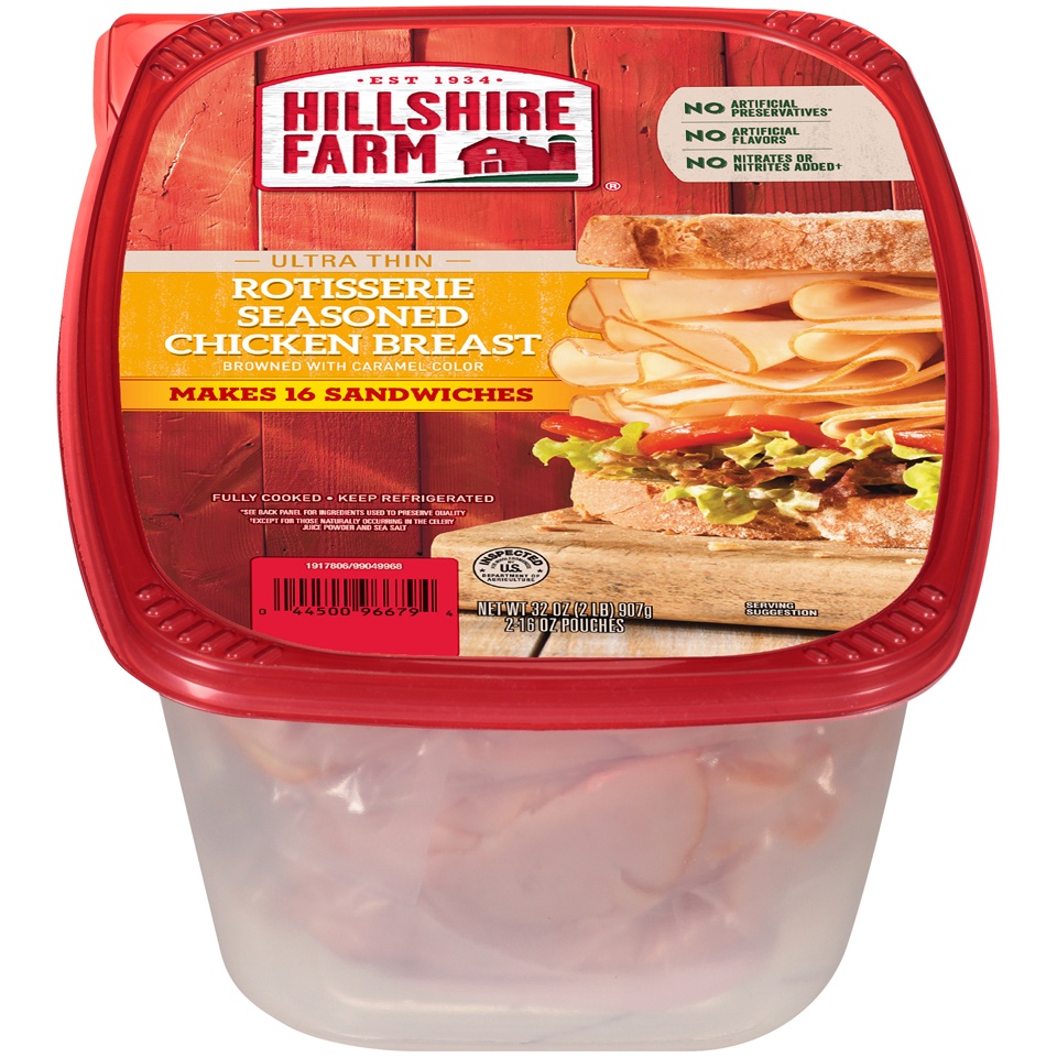 slide 1 of 6, Hillshire Farm Rotisserie Seasoned Chicken Breast, 32 oz