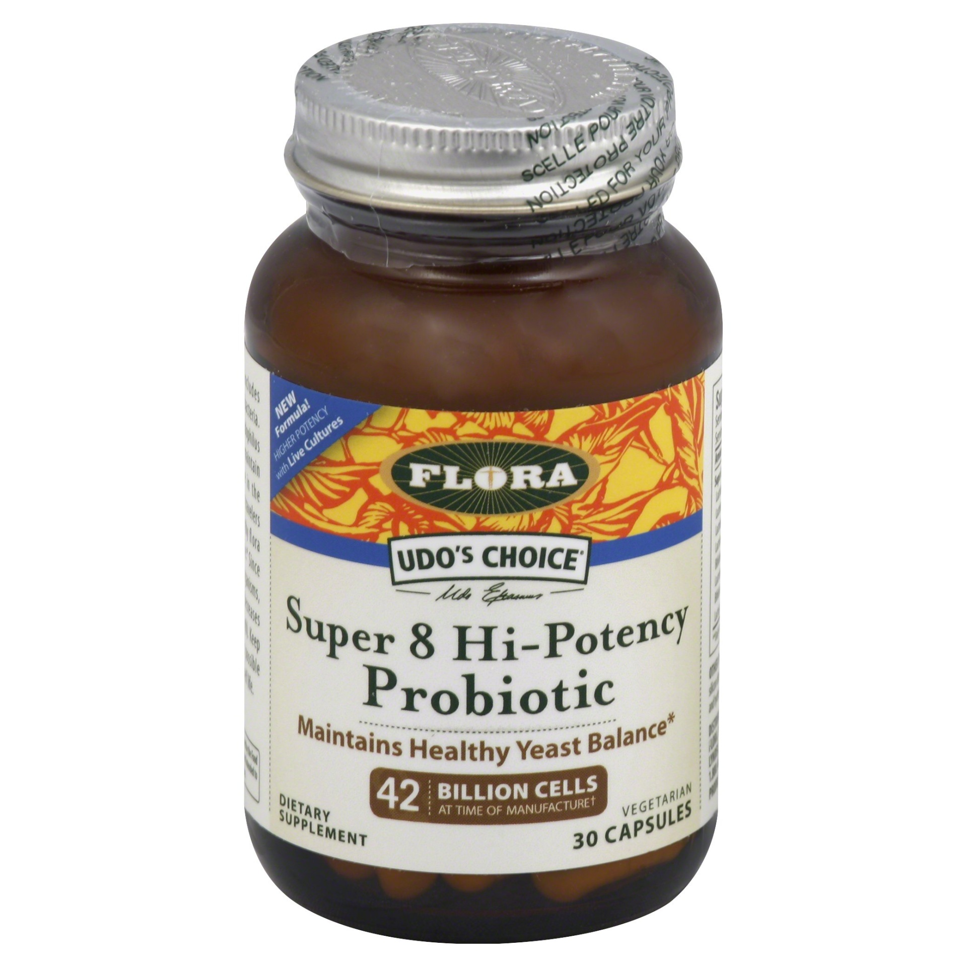 slide 1 of 1, Flora Udos Choice Super 8 Hi-Potency Probiotic Vegetarian Capsules, 30 ct