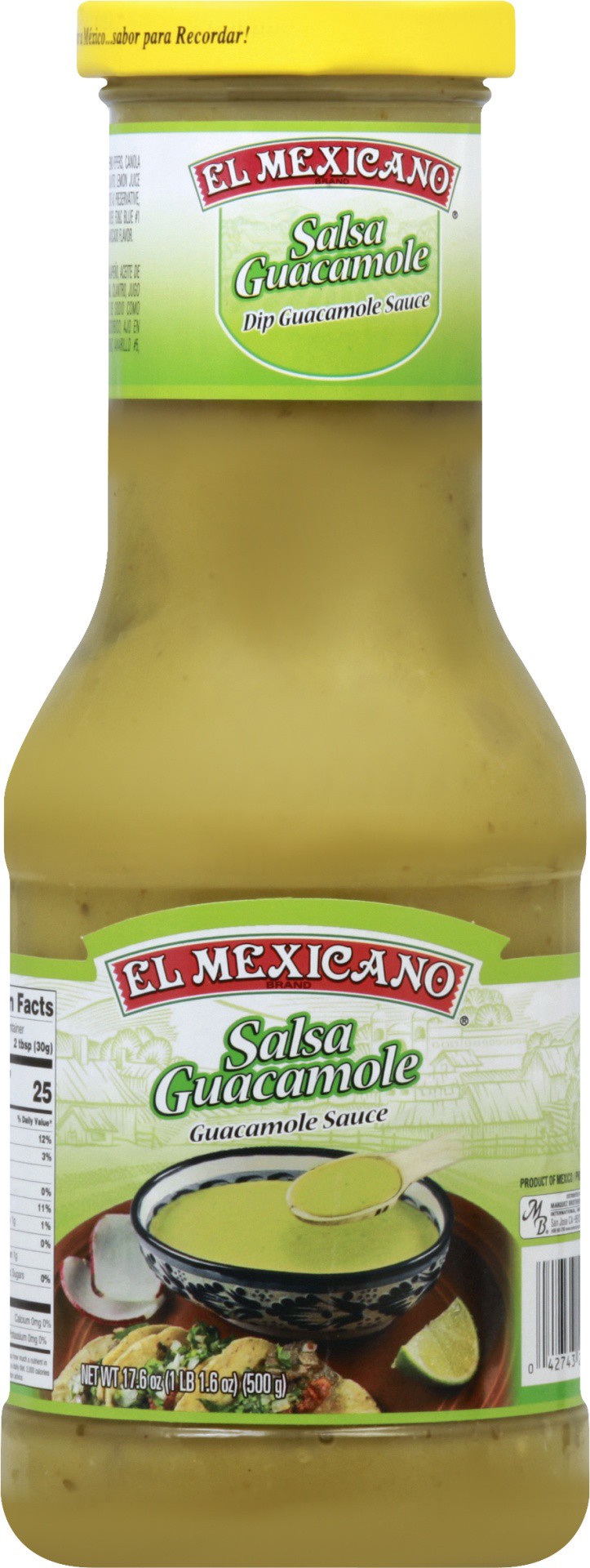 slide 1 of 1, El Mexicano Salsa Guacamole, 17.6 oz