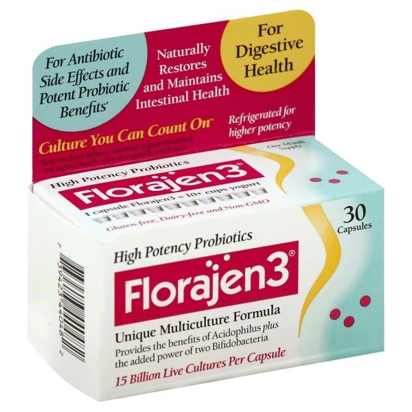 slide 1 of 1, Florajen Probiotic Dietary Supplement Capsules, 30 ct