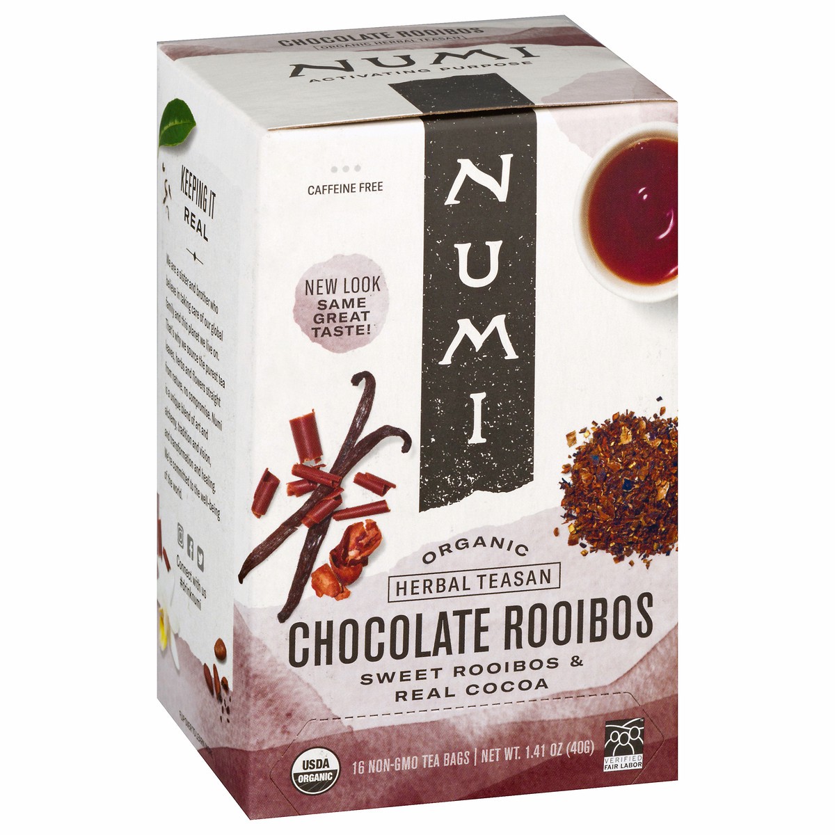 slide 4 of 9, Numi Organic Tea Bags Chocolate Rooibos Herbal Tea Bags - 16 ct, 16 ct