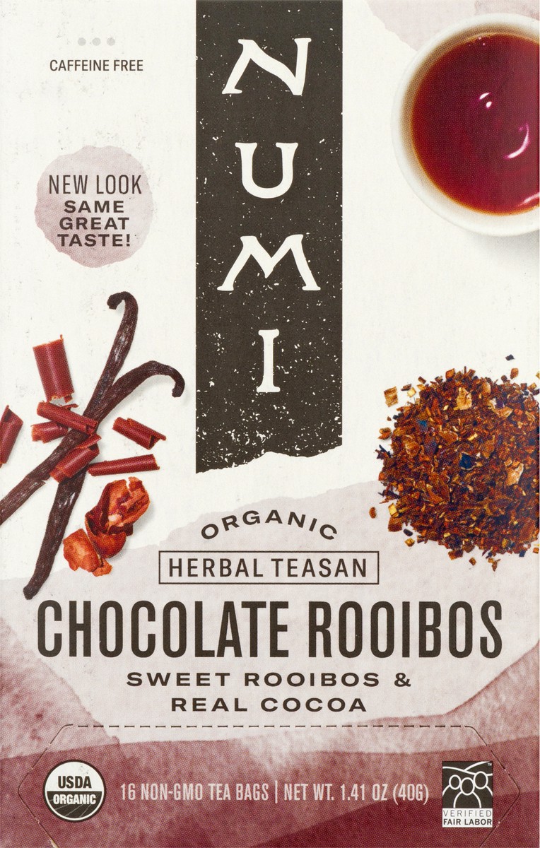 slide 8 of 9, Numi Organic Tea Bags Chocolate Rooibos Herbal Tea Bags - 16 ct, 16 ct