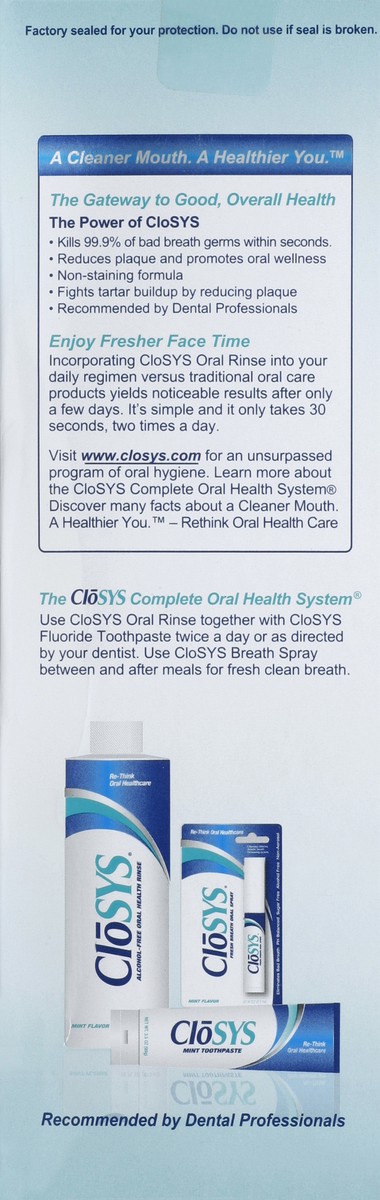 slide 4 of 5, CloSYS Oral Health Rinse 16 oz, 16 oz