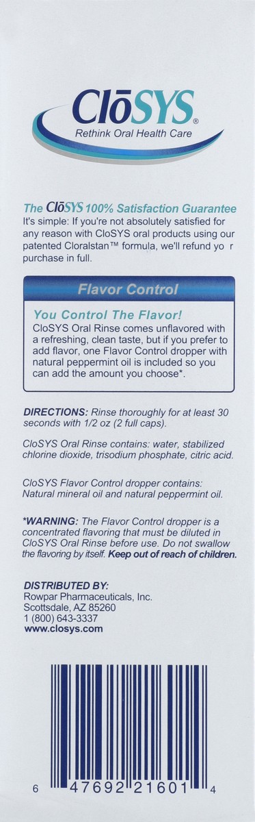 slide 3 of 5, CloSYS Oral Health Rinse 16 oz, 16 oz