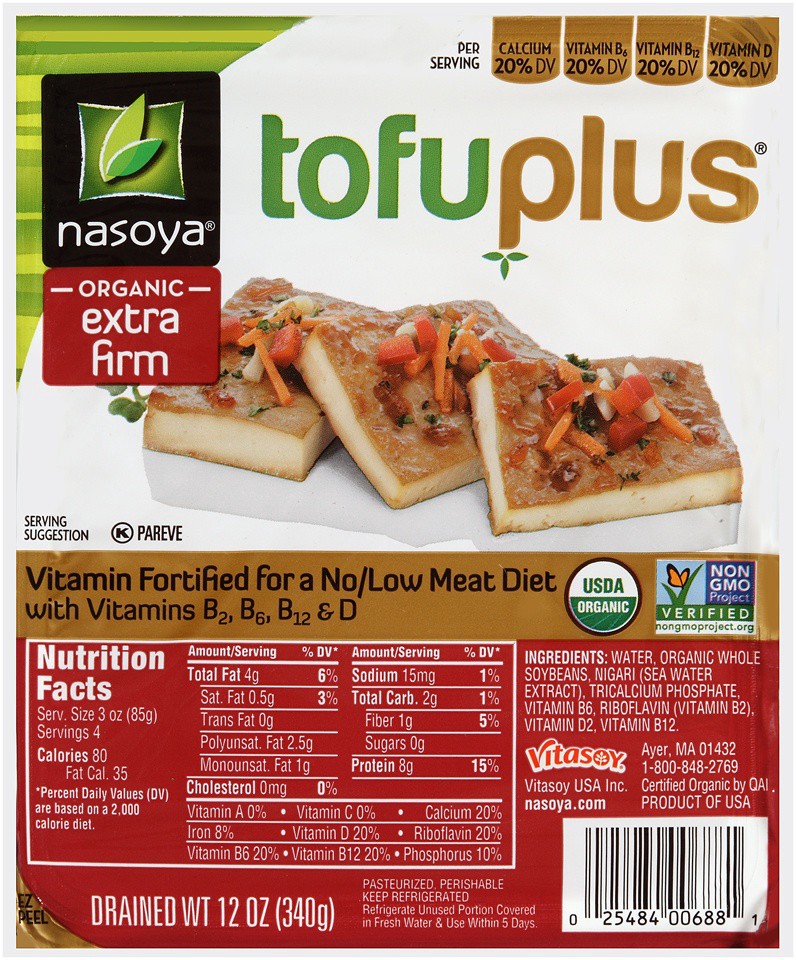 slide 1 of 1, Nasoya Extra Firm Tofu Plus, 12 oz