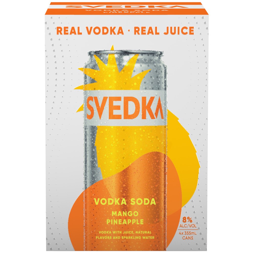 slide 1 of 5, SVEDKA Mango Pineapple Soda, 1420 fl oz