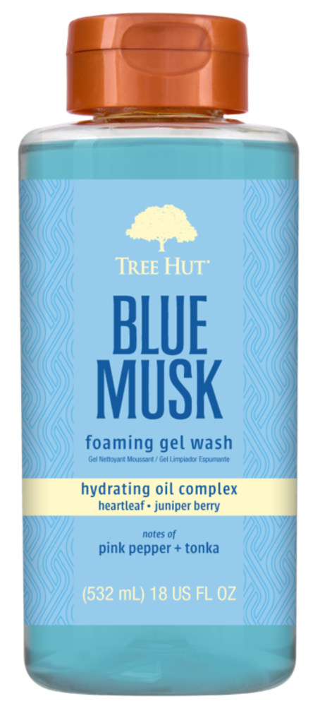 slide 1 of 1, Tree Hut® Blue Musk Foaming Gel Wash, 18 fl oz