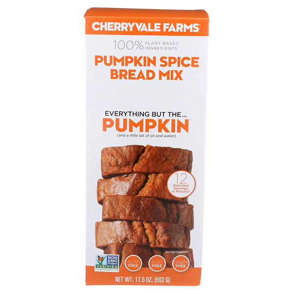 slide 1 of 1, Cherryvale Farms Organic Pumpkin Spice Bread Mix, 17.5 oz