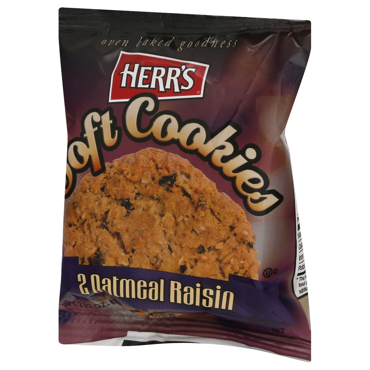 slide 3 of 10, Herr's Oatmeal Raisin Cookies, 2.5 oz