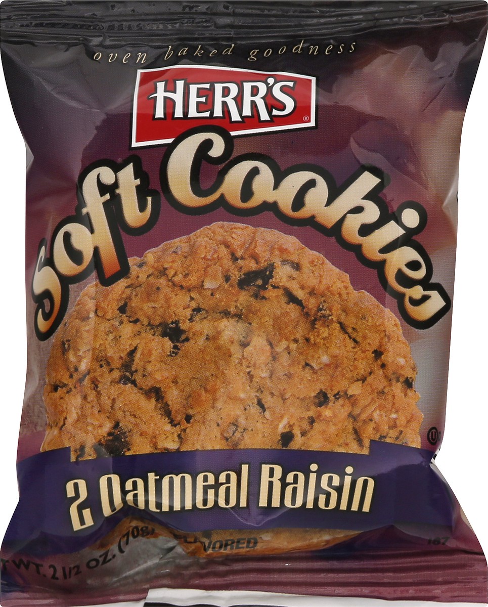 slide 9 of 10, Herr's Oatmeal Raisin Cookies, 2.5 oz