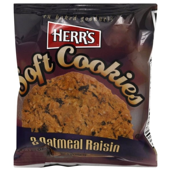 slide 1 of 10, Herr's Oatmeal Raisin Cookies, 2.5 oz