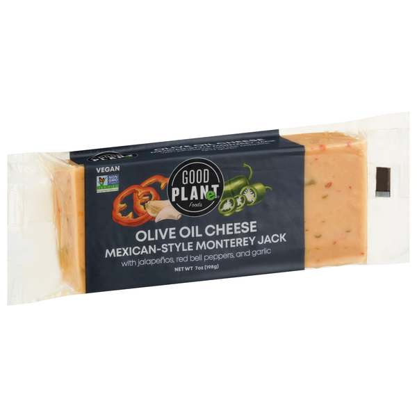 slide 1 of 1, GOOD PLANeT Mexican-Style Monterey Jack Olive Oil Cheese 7 oz, 7 oz