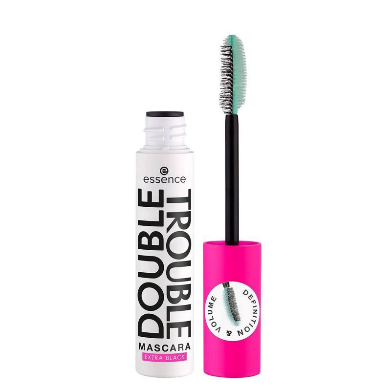slide 1 of 6, essence Double Trouble Mascara - Extra Black - 0.41 fl oz, 0.4 fl oz