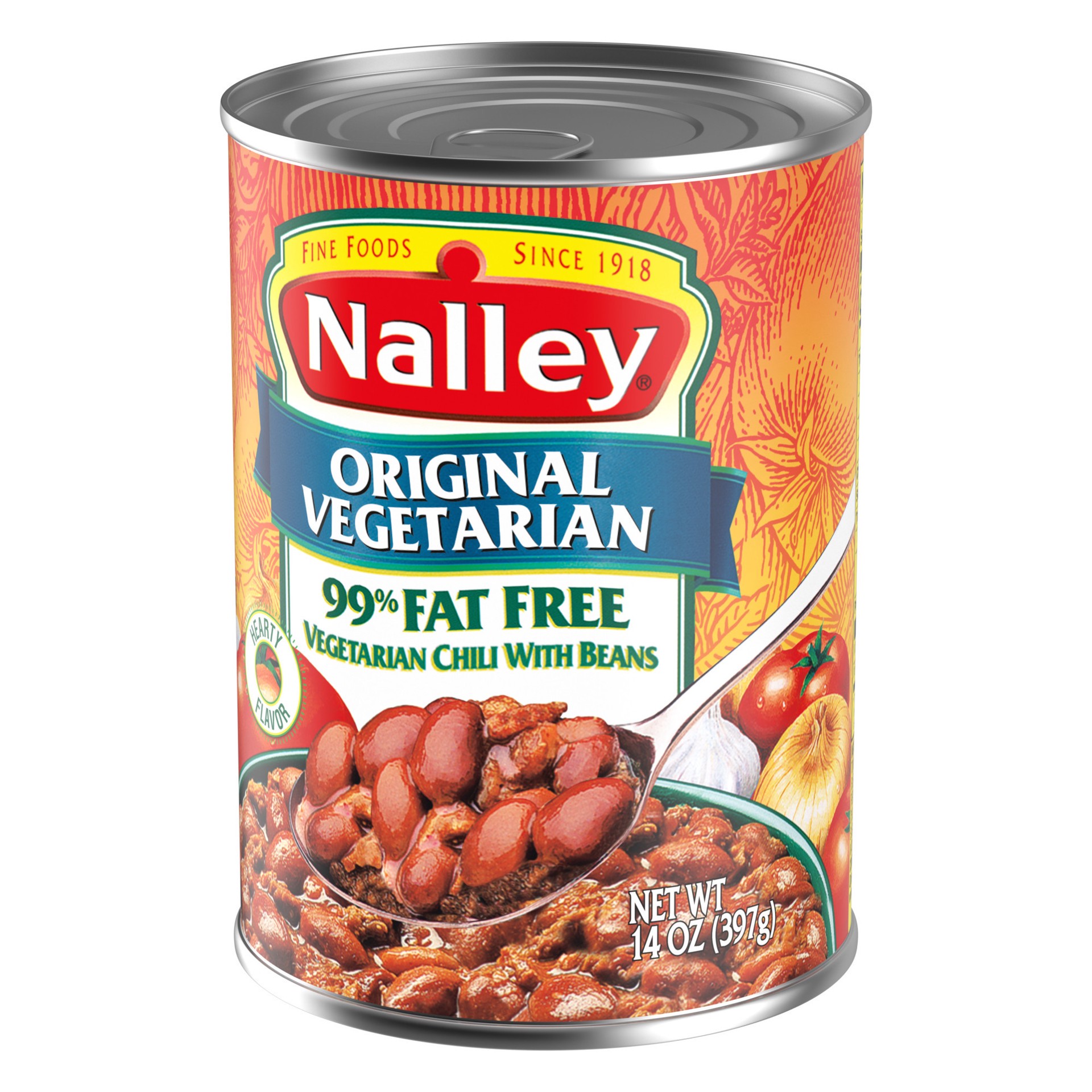 slide 4 of 5, Nalley Original Vegetarian 99% Fat Free Hearty Flavor Chili with Beans 14 oz, 14 oz