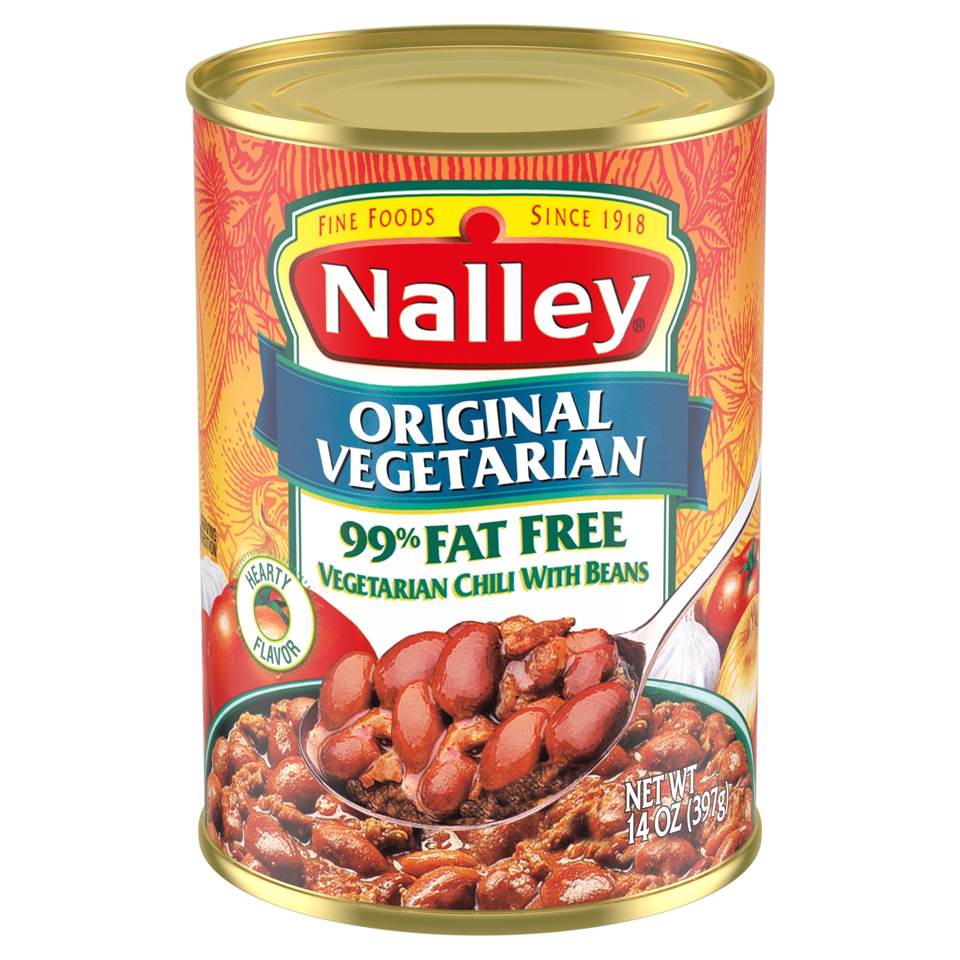 slide 1 of 5, Nalley Original Vegetarian 99% Fat Free Hearty Flavor Chili with Beans 14 oz, 14 oz
