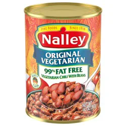 Nalley Original Vegetarian 99% Fat Free Hearty Flavor Chili with Beans 14 oz