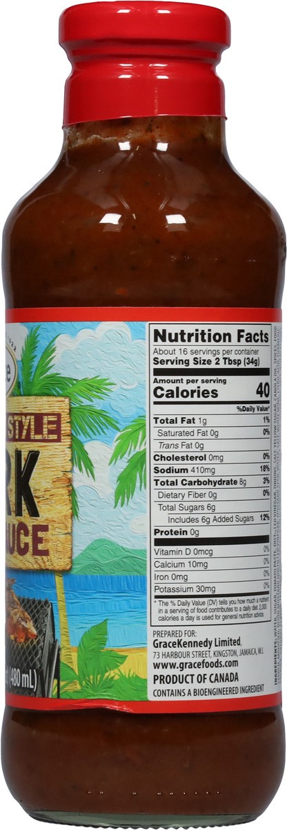 slide 5 of 9, Grace Jamaican Style Jerk BBQ Sauce 16.2 fl oz, 16.2 fl oz