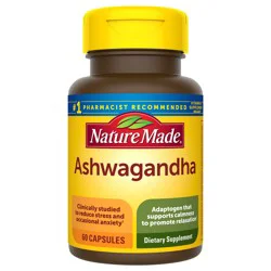 Nature Made Ashwagandha Capsules 125mg for Stress Support, 60 Capsules, 60 Day Supply