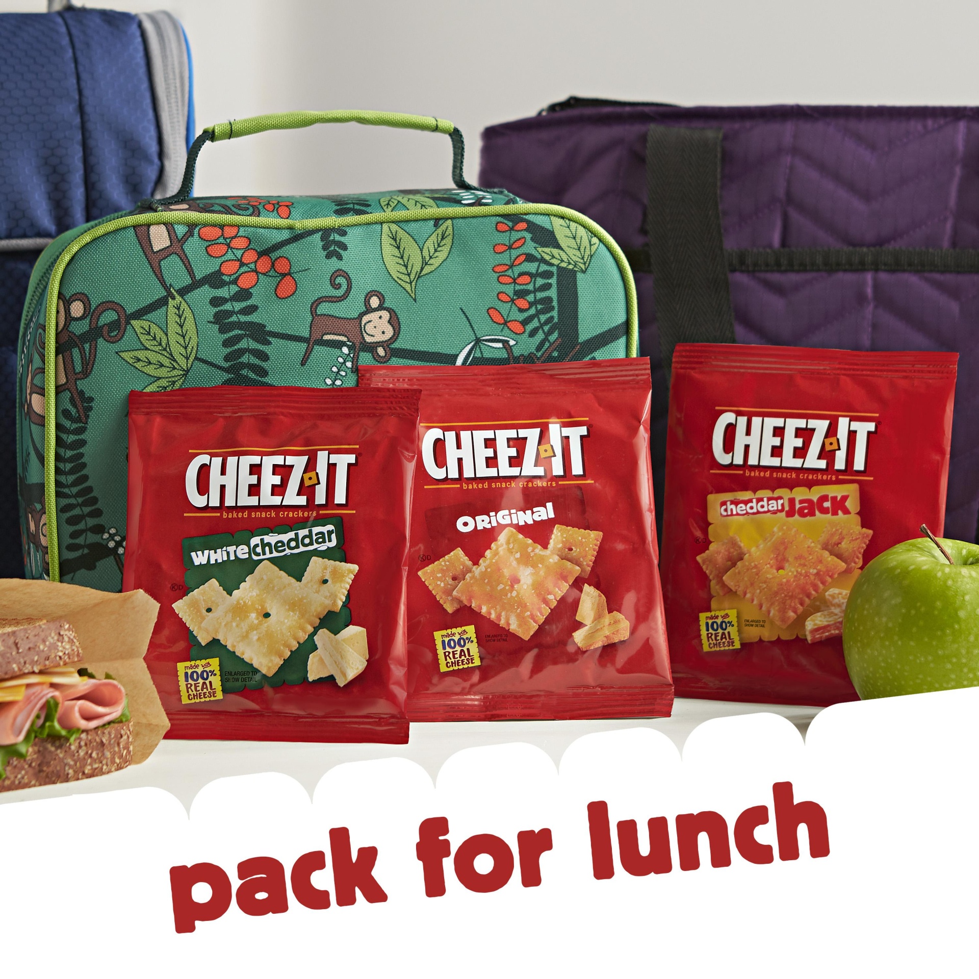 slide 5 of 7, Cheez-It Cheese Crackers, Baked Snack Crackers, Office and Kids Snacks, Variety Pack, 12.1 oz