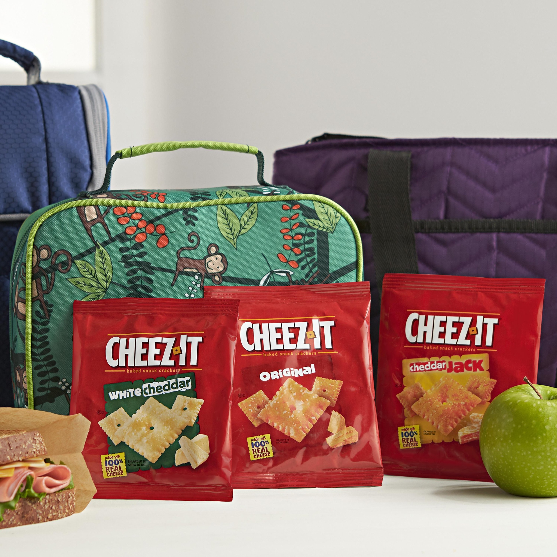 slide 7 of 7, Cheez-It Cheese Crackers, Baked Snack Crackers, Office and Kids Snacks, Variety Pack, 12.1 oz
