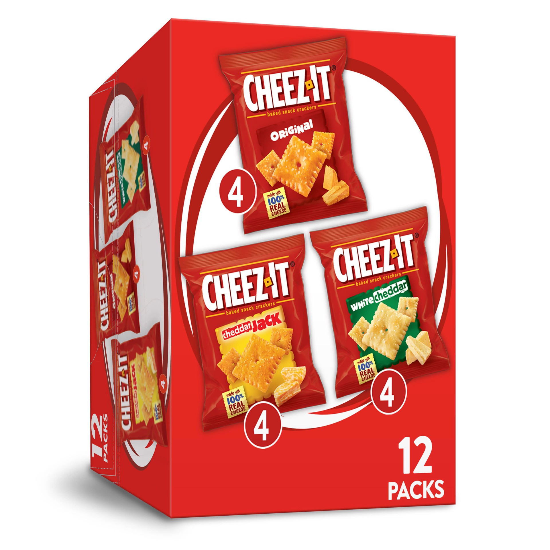 slide 1 of 5, Cheez-It Variety Pack Cheese Crackers, 12.1 oz