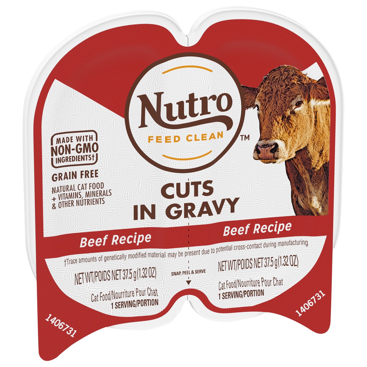 slide 15 of 16, Nutro Cuts in Gravy Grain Free Beef Recipe Cat Food 2 - 37.5 g Packs, 2.64 oz