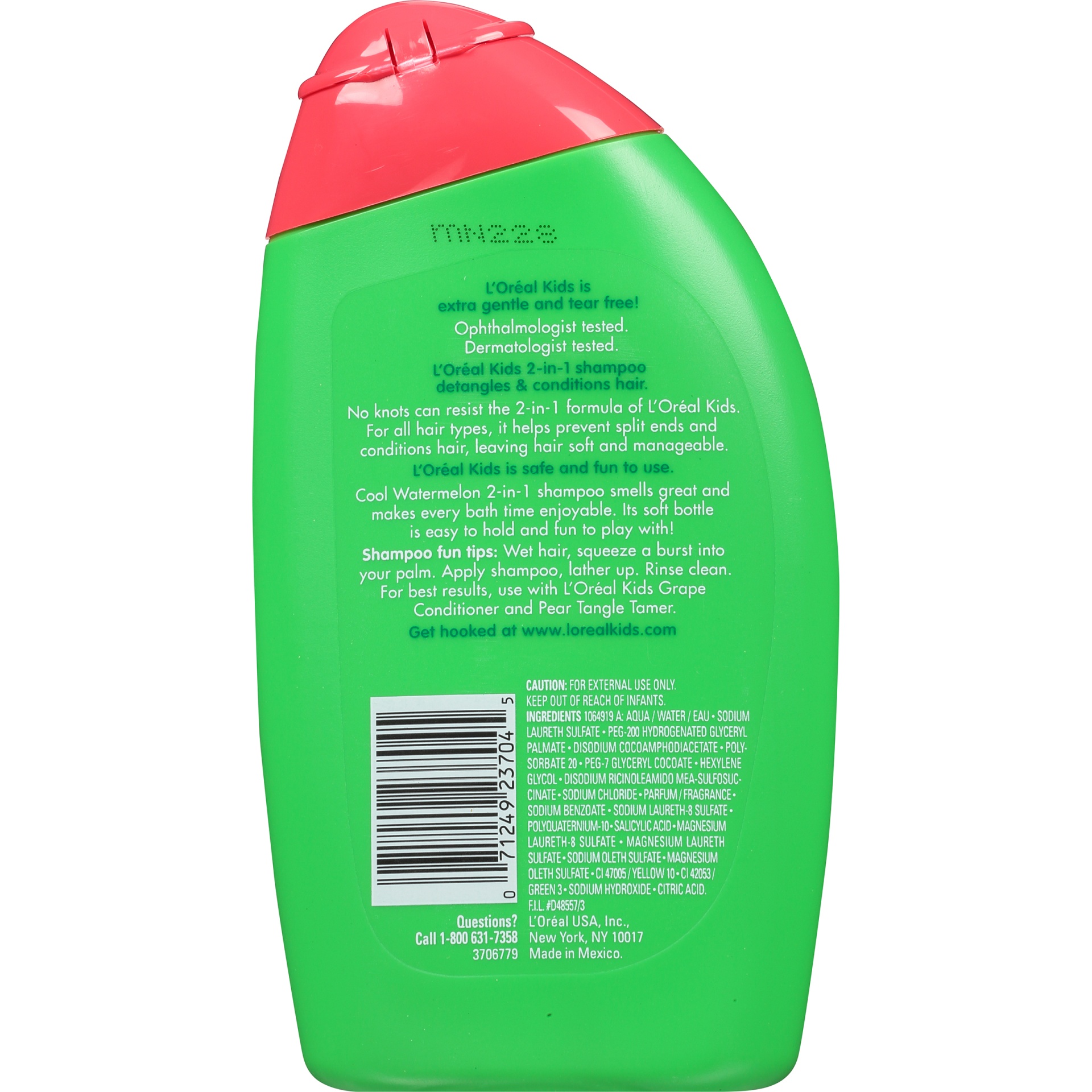 slide 5 of 5, L'Oréal Kids 2 In 1 Shampoo Watermelon For Thick Or Curly Hair, 9 fl oz