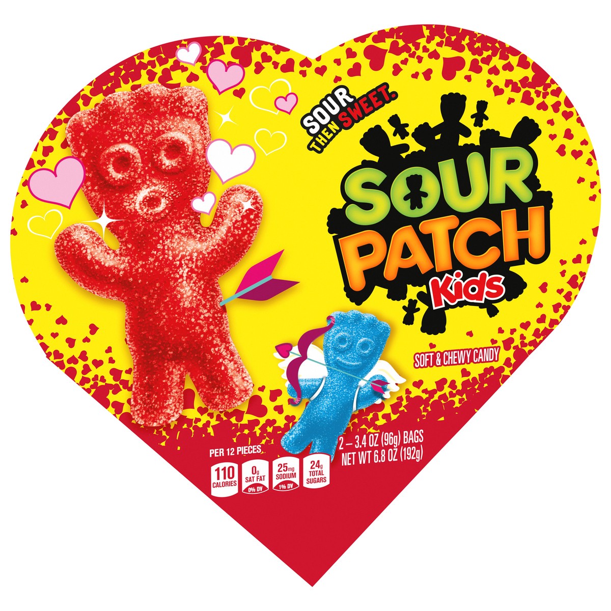 slide 3 of 15, SOUR PATCH KIDS Soft & Chewy Valentines Day Candy, 6.8 oz Heart Shaped Box, 6.8 oz