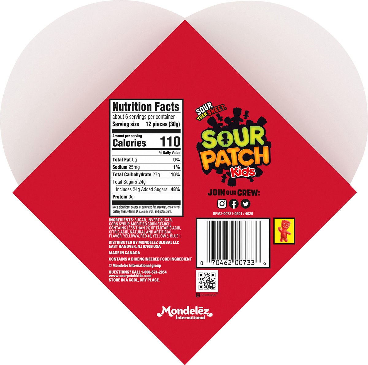 slide 8 of 15, SOUR PATCH KIDS Soft & Chewy Valentines Day Candy, 6.8 oz Heart Shaped Box, 6.8 oz