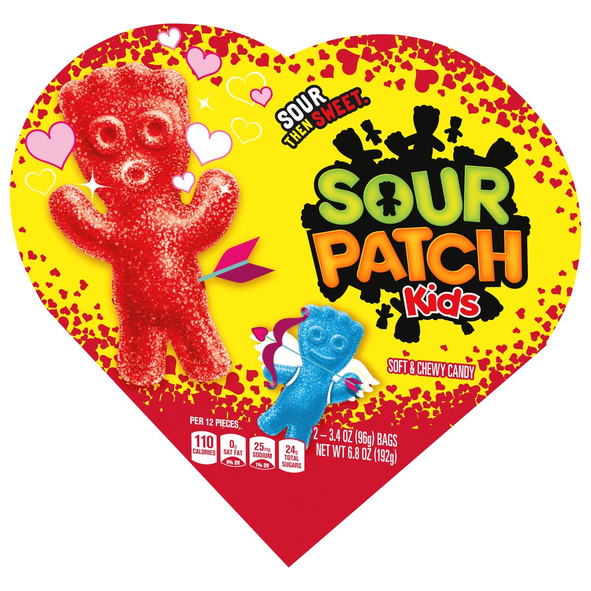 slide 11 of 15, SOUR PATCH KIDS Soft & Chewy Valentines Day Candy, 6.8 oz Heart Shaped Box, 6.8 oz