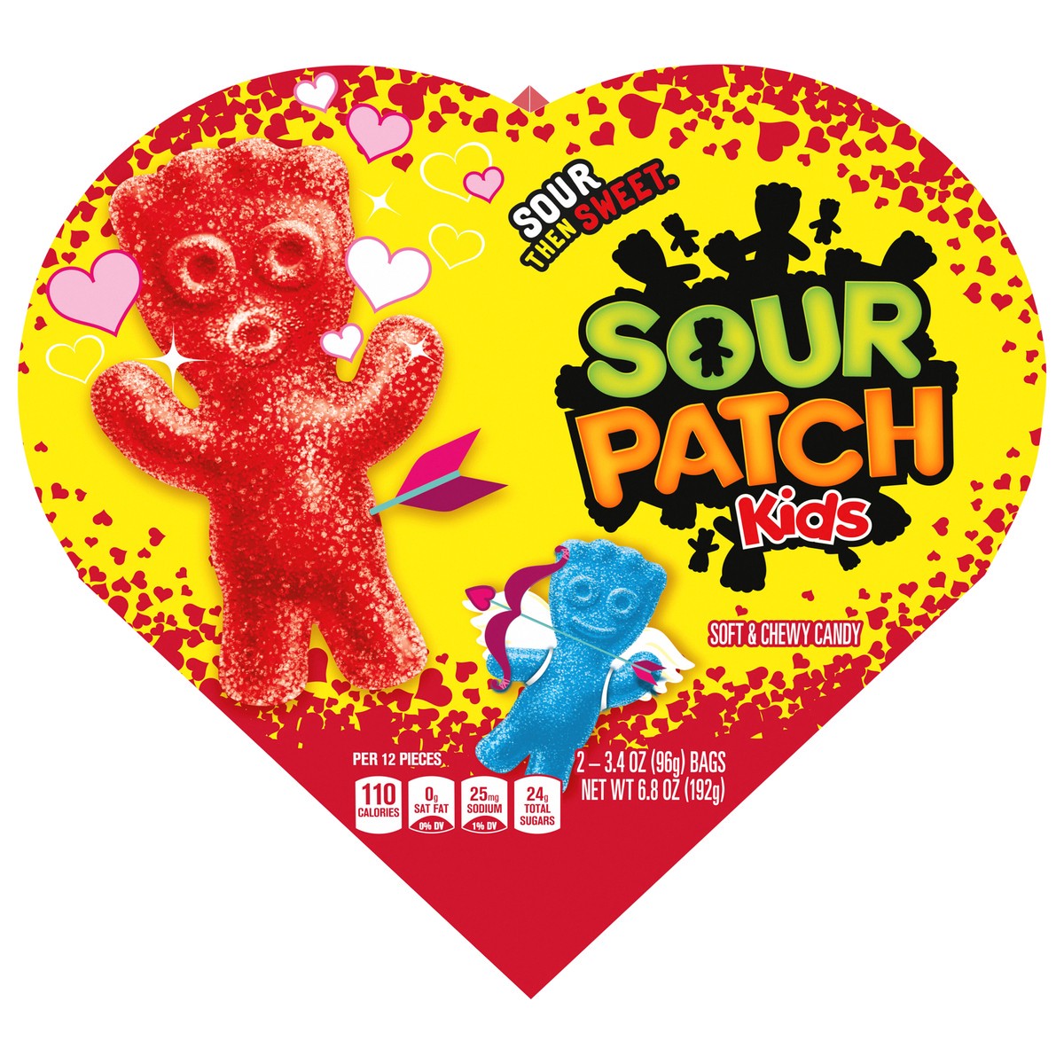 slide 7 of 15, SOUR PATCH KIDS Soft & Chewy Valentines Day Candy, 6.8 oz Heart Shaped Box, 6.8 oz