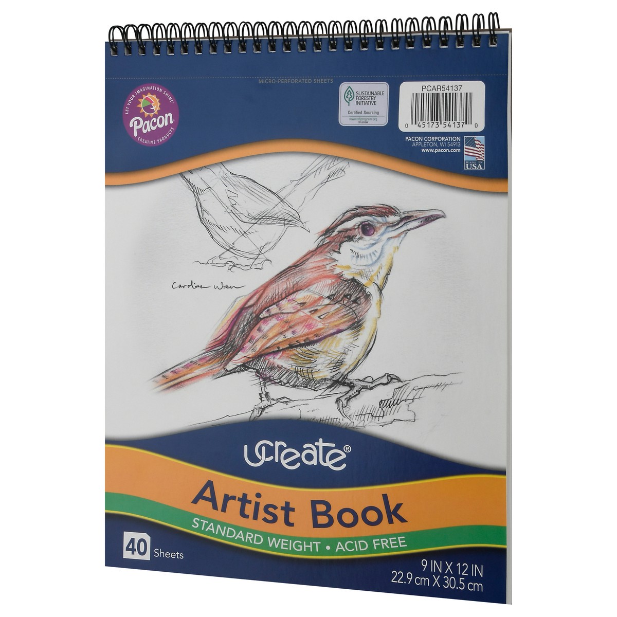 slide 9 of 9, U-Create 9 in x 12 in Artist Book 40 ea, 40 ct