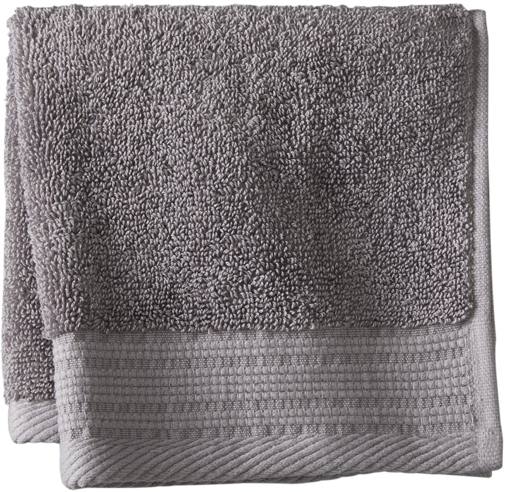 slide 1 of 1, Modavari Pima Pinstripe Washcloth - Gray Flannel, 1 ct