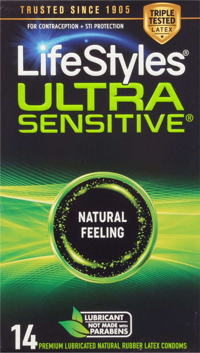 slide 9 of 11, Lifestyles Ultra Sensitive Condoms, 14 ct