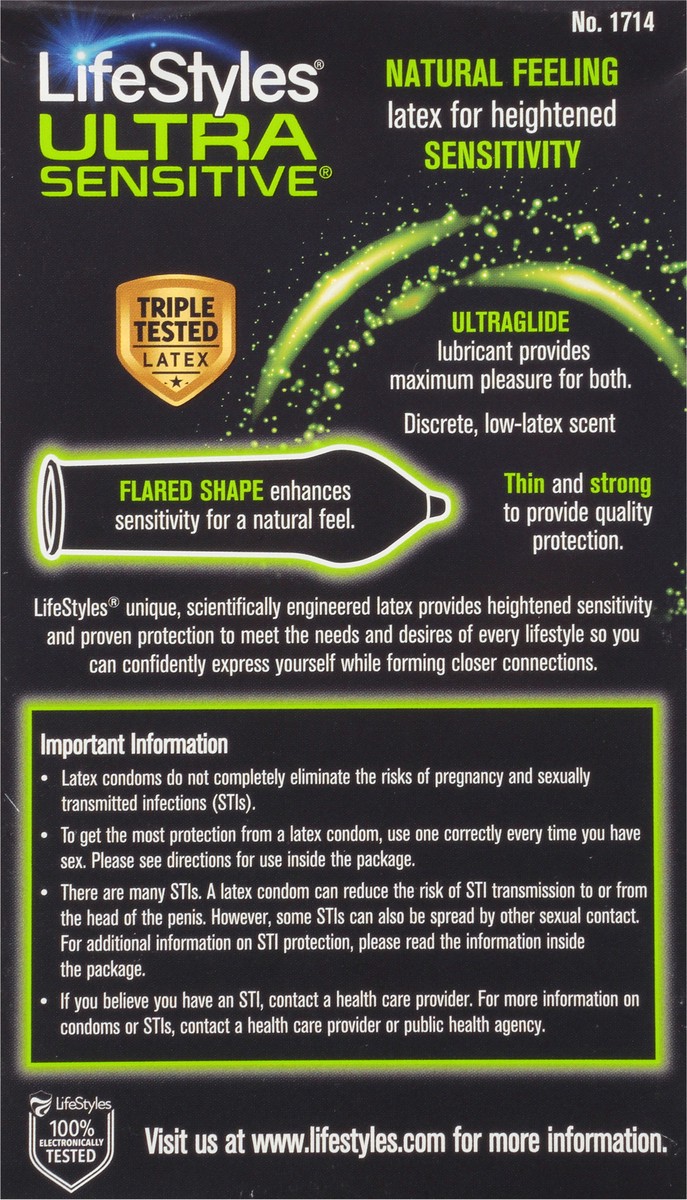 slide 5 of 11, Lifestyles Ultra Sensitive Condoms, 14 ct