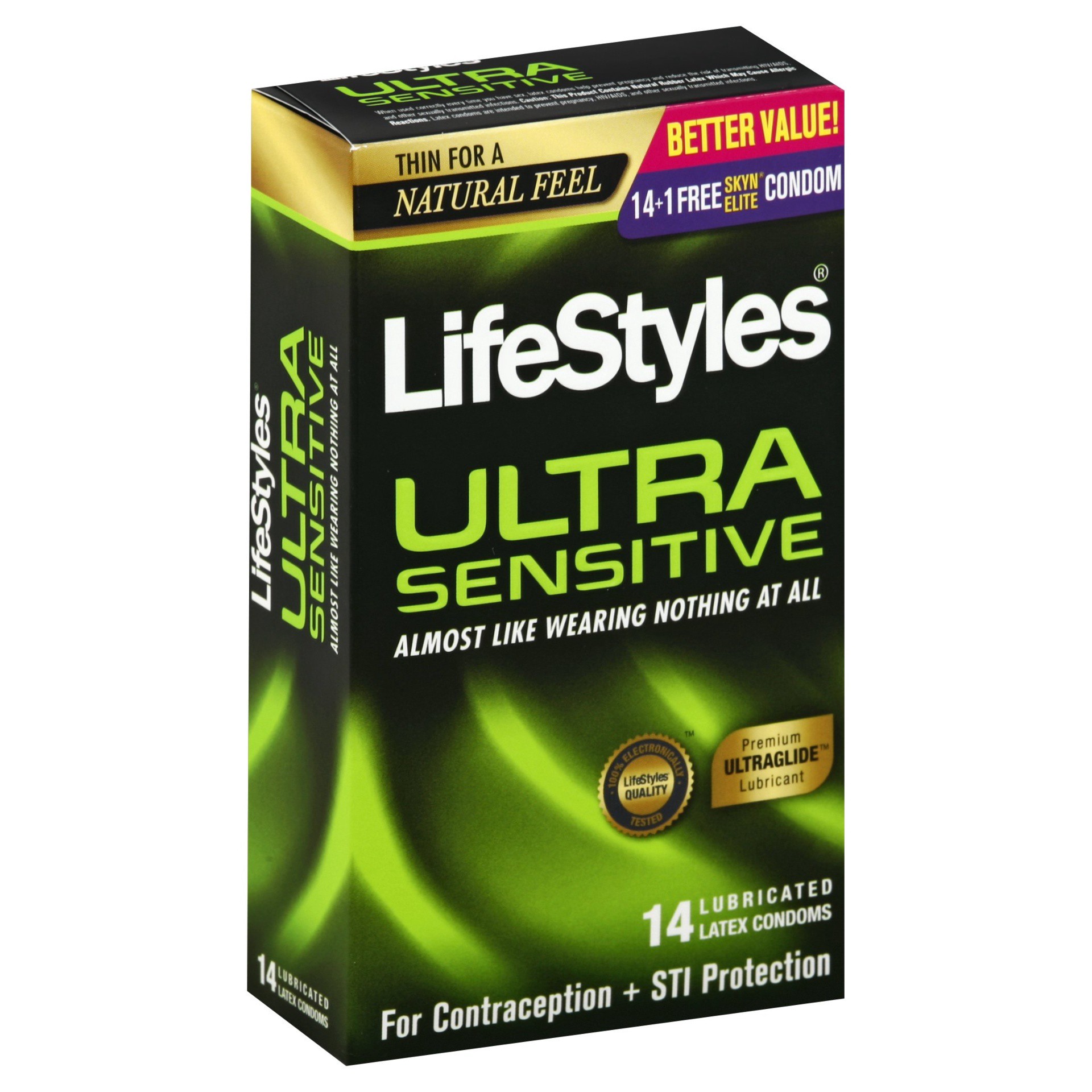 slide 1 of 11, Lifestyles Ultra Sensitive Condoms, 14 ct